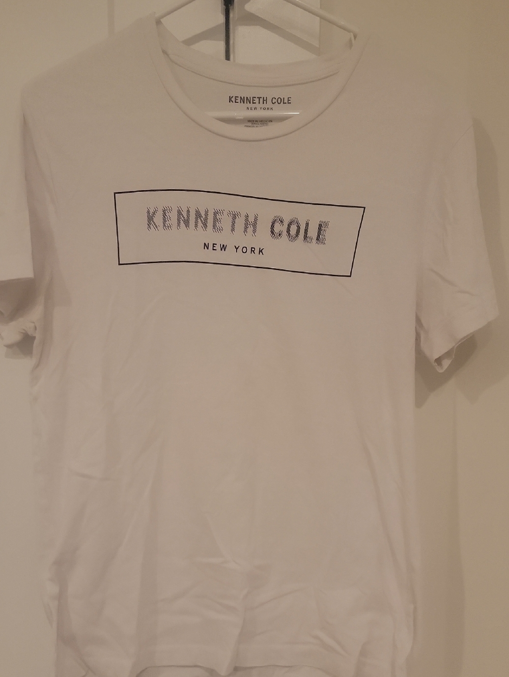 Kenneth Cole White Short-Sleeve Logo Tee